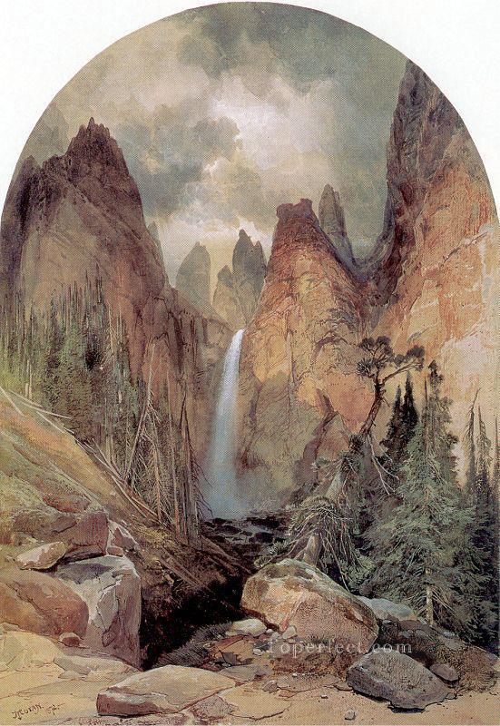 Tower Falls landscape Thomas Moran Oil Paintings
